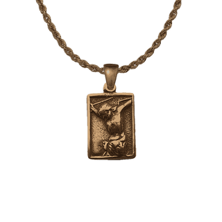 Vintage Bronze Santisimo Cristo del Buen Viaje Medal
