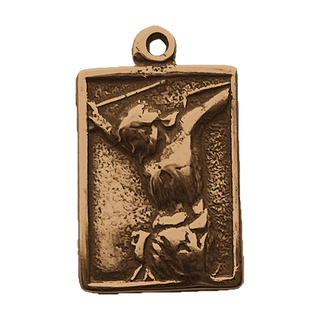 Vintage Bronze Santisimo Cristo del Buen Viaje Medal
