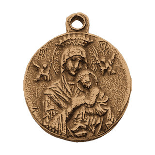 Vintage Bronze St. Gerard Majella and Perpetual Help Medal