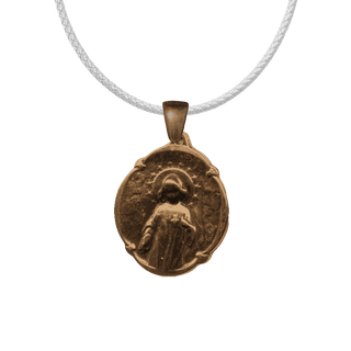 Vintage Bronze La Virgen Niña Presentation Medal