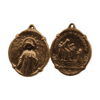 Vintage Bronze La Virgen Niña Presentation Medal