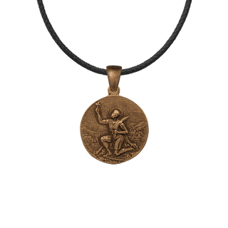 Vintage Bronze St. Expeditus Medal with Raised Cross