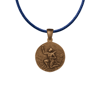 Vintage Bronze St. Expeditus Medal with Raised Cross