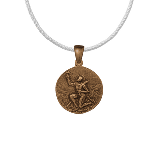 Vintage Bronze St. Expeditus Medal with Raised Cross
