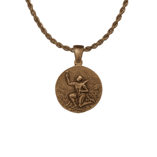 Vintage Bronze St. Expeditus Medal with Raised Cross