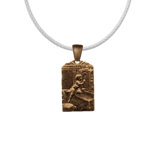 Vintage Bronze Child at the Niche Medal
