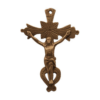 Vintage Bronze Old Colonial Spanish Crucifix