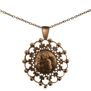 Vintage Bronze St. Anthony and the Child Medallion
