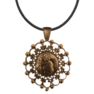 Vintage Bronze St. Anthony and the Child Medallion