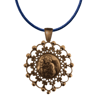 Vintage Bronze St. Anthony and the Child Medallion
