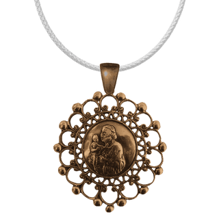 Vintage Bronze St. Anthony and the Child Medallion