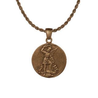 Vintage Bronze St. Michael and Our Lady of Remedies