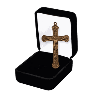 Vintage Bronze Immaculate Conception Crucifix