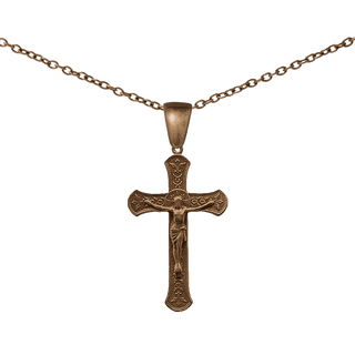 Vintage Bronze Immaculate Conception Crucifix
