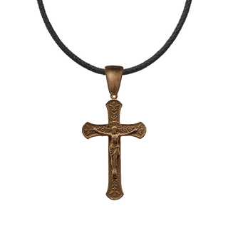 Vintage Bronze Immaculate Conception Crucifix