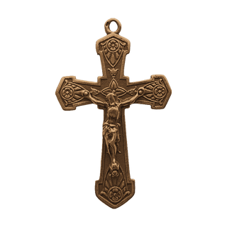 Vintage Bronze Shield-Arm Crucifix