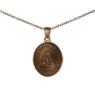 Vintage Bronze Seven Sorrows Medal with the Holy Face
