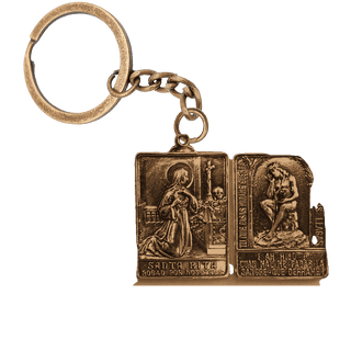 Vintage Bronze Santa Rita Medal with Ecce Homo Reverse