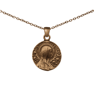 Vintage Bronze Rosa Mystica Medal with Basilica