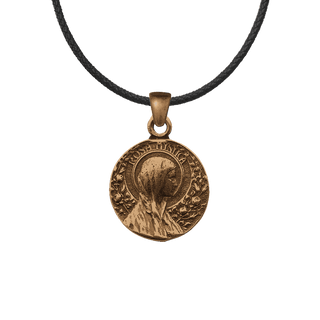 Vintage Bronze Rosa Mystica Medal with Basilica
