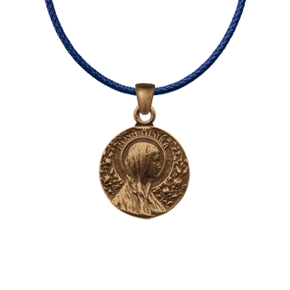 Vintage Bronze Rosa Mystica Medal with Basilica