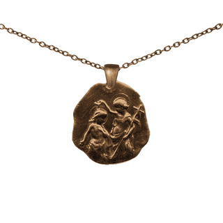Vintage Bronze Baptism of the Lord Medal
