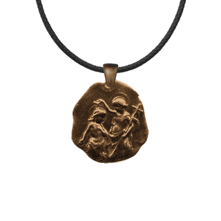 Vintage Bronze Baptism of the Lord Medal