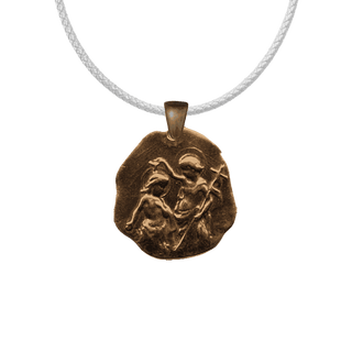 Vintage Bronze Baptism of the Lord Medal