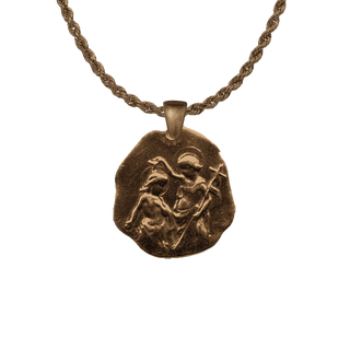 Vintage Bronze Baptism of the Lord Medal