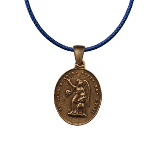 Vintage Bronze Guardian Angel Medal, French Legend
