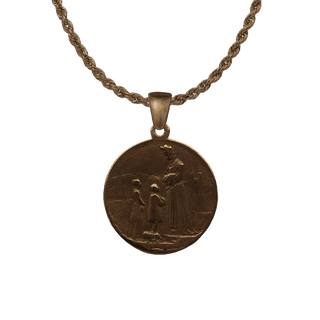 Vintage Bronze Our Lady of La Salette Medal