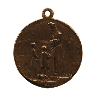Vintage Bronze Our Lady of La Salette Medal