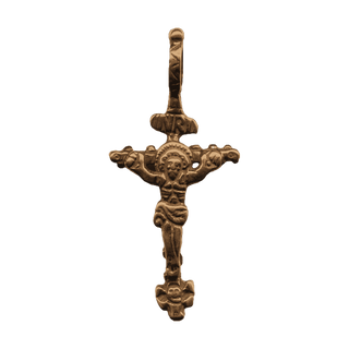 Vintage Bronze Colonial Latin American Child's Crucifix