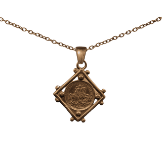 Vintage Bronze St. George Medal, Patron of Travelers