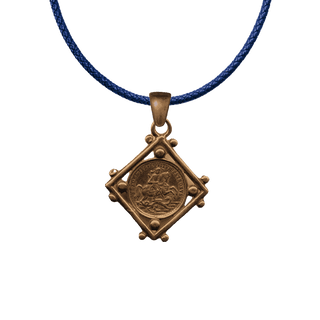Vintage Bronze St. George Medal, Patron of Travelers