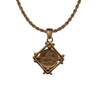 Vintage Bronze St. George Medal, Patron of Travelers