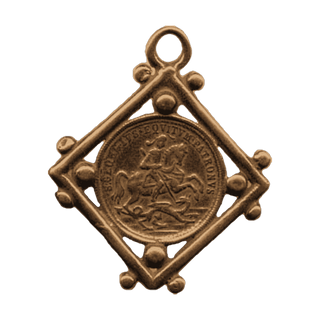 Vintage Bronze St. George Medal, Patron of Travelers