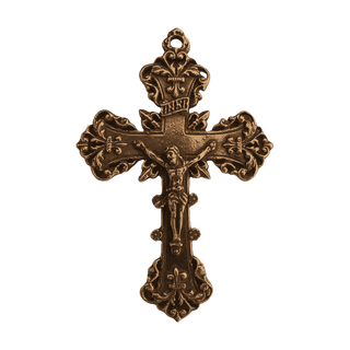 Vintage Bronze Grand Baroque Crucifix