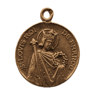 Vintage Bronze St. Louis, King of France Medal