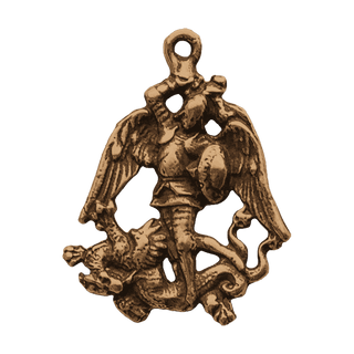 Vintage Bronze St. Michael the Archangel Medal