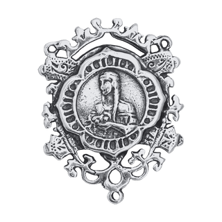 Vintage White Bronze Saint Kateri Tekakwitha Rosary Center