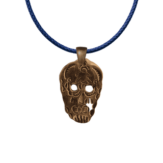 Vintage Bronze Memento Mori Skull Medal