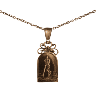Vintage Bronze Crowned Our Lady of Fatima Medal