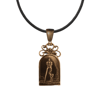 Vintage Bronze Crowned Our Lady of Fatima Medal