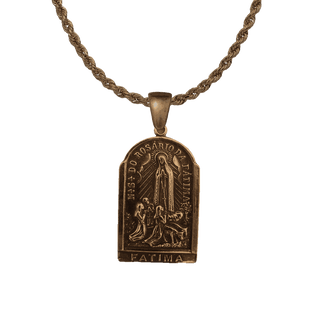 Vintage Bronze Our Lady of the Rosary of Fatima Medal