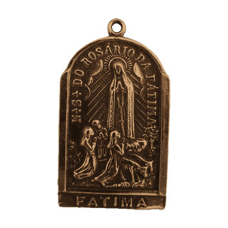 Vintage Bronze Our Lady of the Rosary of Fatima Medal
