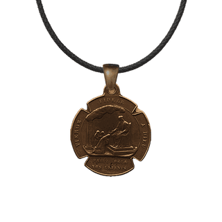 Vintage Bronze Vierge Fidele Two Sided French Medal