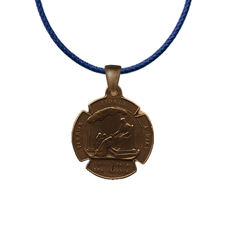Vintage Bronze Vierge Fidele Two Sided French Medal