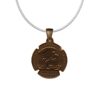 Vintage Bronze Vierge Fidele Two Sided French Medal
