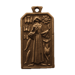 Vintage Bronze Saint Francis with the Animals Medal